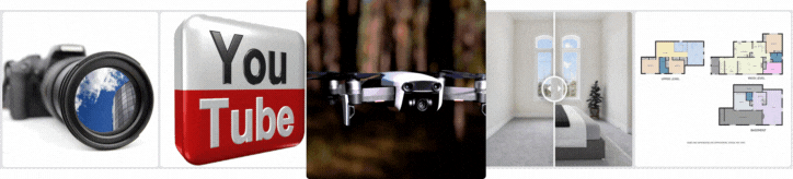 HDR Photography, Video Walkthrough, Aerial Drone Photo/Video, Virtual Staging & Decluttering, Color-coded 2D and 3D Floor Plans with room sizes and more.