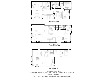 B/W 2D Floor Plan