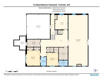 Color-coded 2D Floor Plan