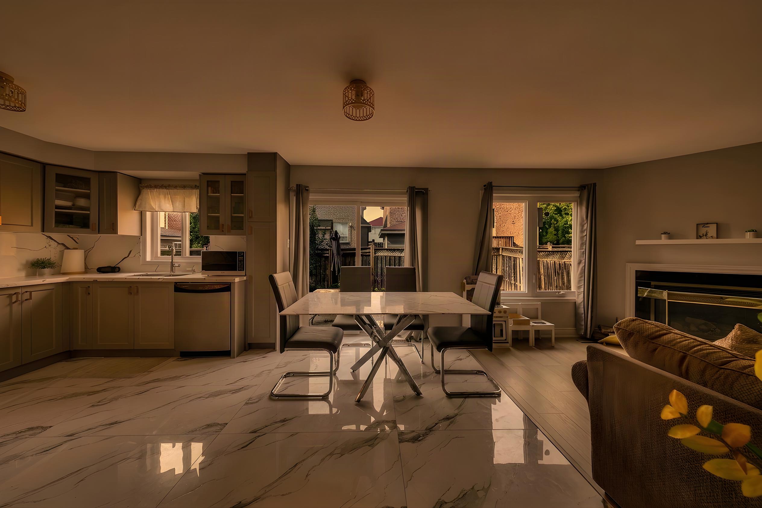 Interior Twilight - Open Living Area