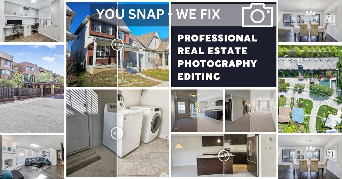 You Snap - We Fix! Real estate photography editing services.